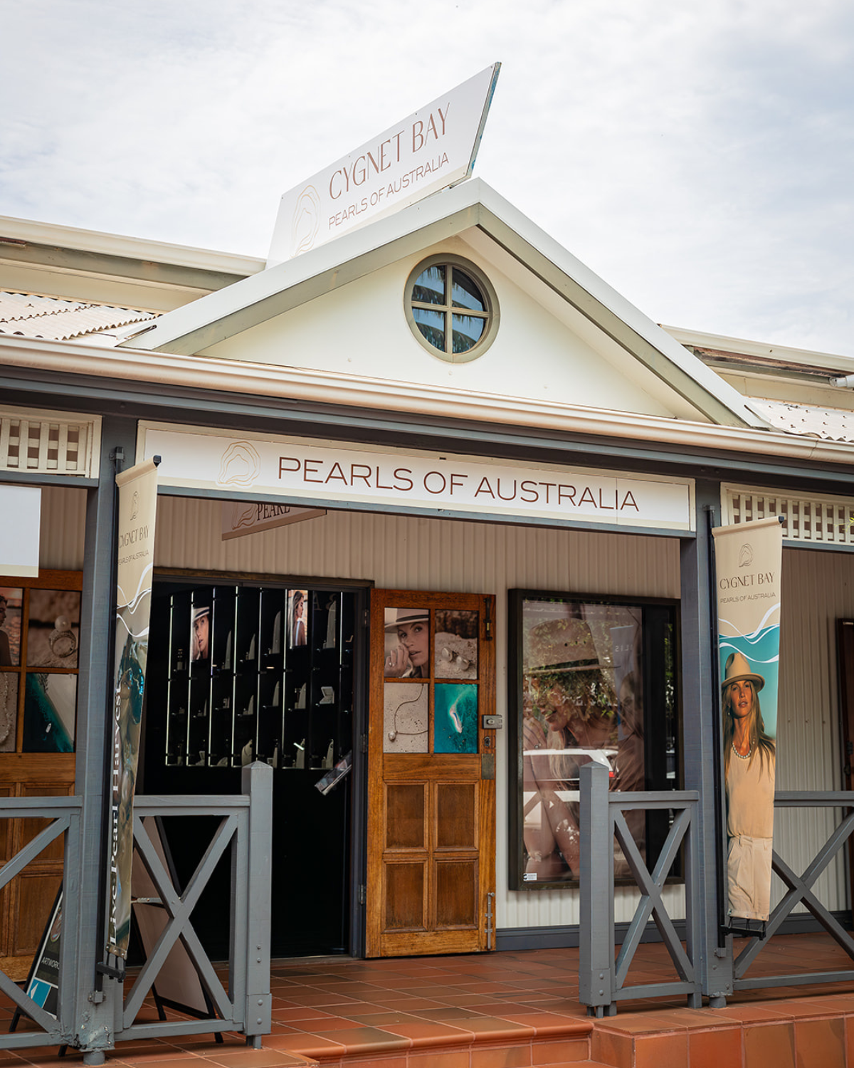 Our Broome Boutique front, in the heart of Chinatown, with our flags and signage.