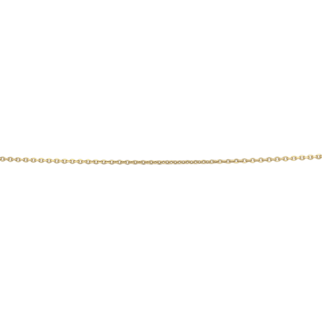 A gorgeous diamond cut solid gold chain in yellow gold.