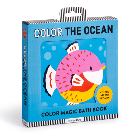 Bring the wonders of the ocean to bath time with Mudpuppy’s Colour the Ocean Colour Magic Bath Book! This magical bath book reveals vibrant colours when wet, transforming sea animals into lively, colourful characters. With six colour-changing pages, this engaging book captivates babies and toddlers, making bath time an exciting underwater adventure.