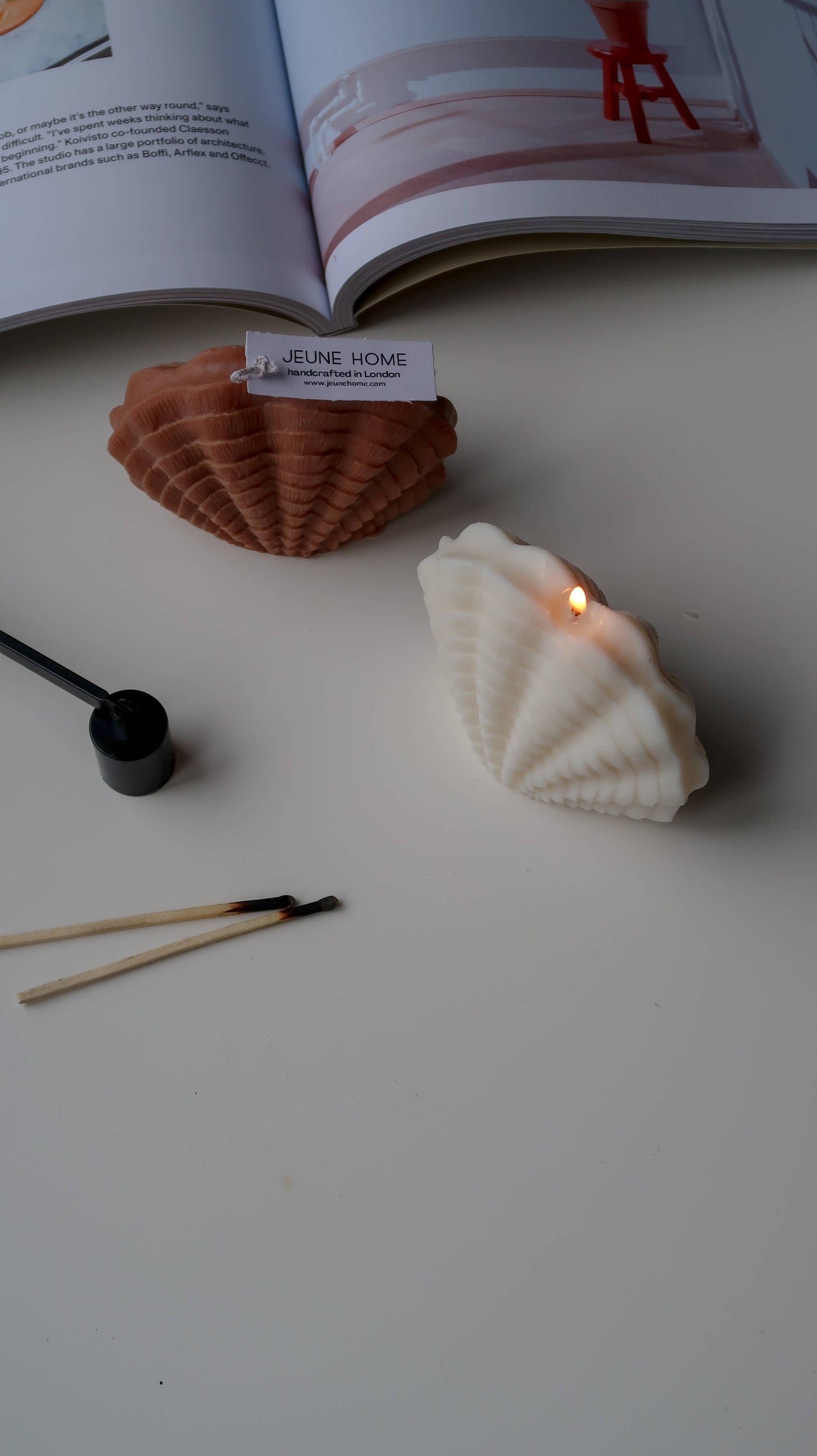 Clam Shell Candle | Coastal Decor