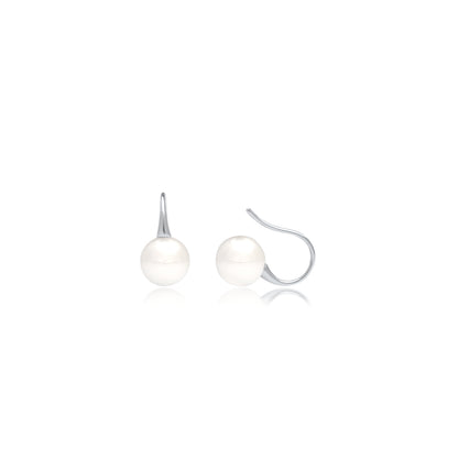A pair of stunning Acacia Petite Pearl Hook Earrings featuring our Broken Bay grown Australian Akoya pearls set in white gold.