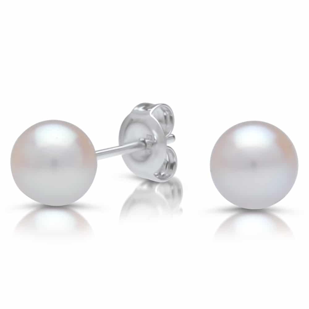 A pair of Classic Pearl Studs featuring Australian Akoya pearls. 