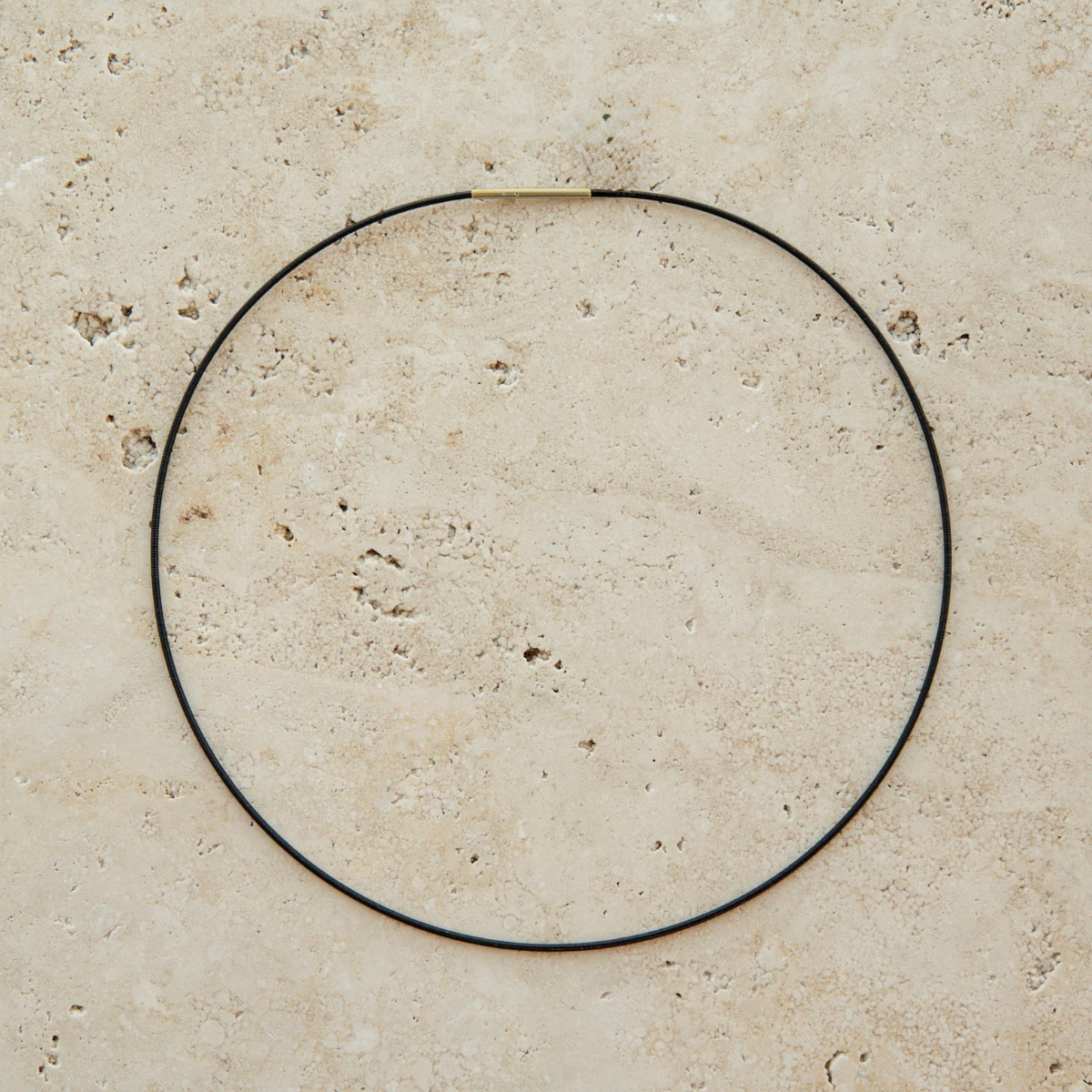 Black Spiral Chain 1.4mm 45cm Silver Clasp Stainless Steel