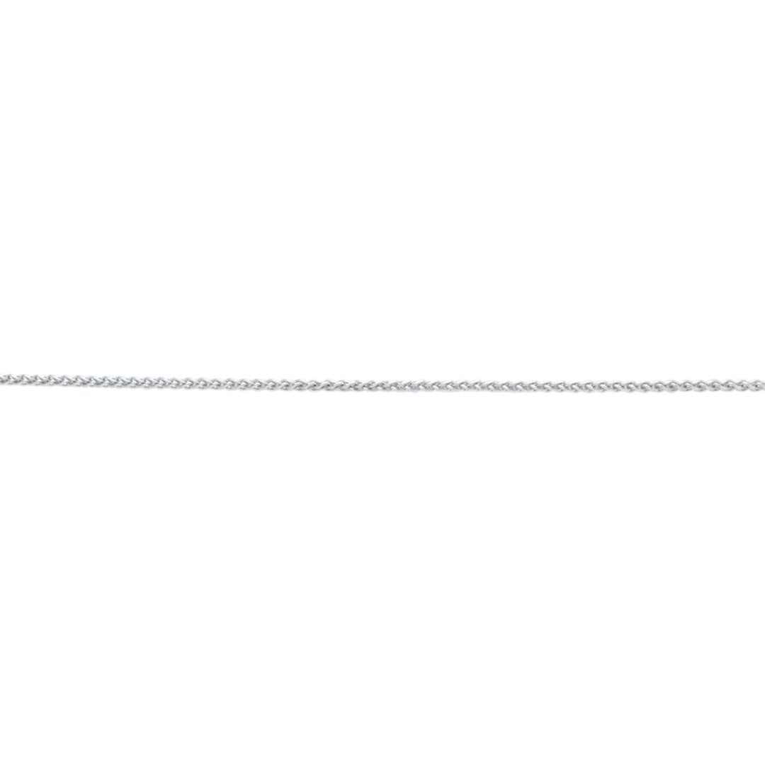 A gorgeous wheat solid gold chain in white gold.