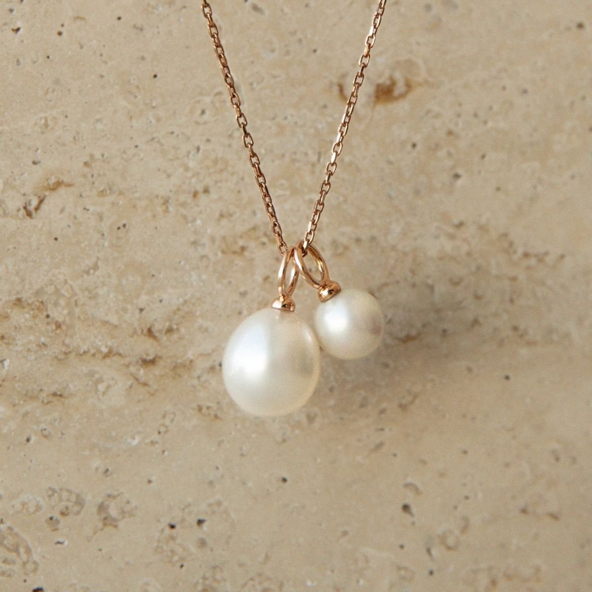 Charm Set Australian South Sea Cygnet Bay Drop 9.5mm B1 & Australian Akoya Broken Bay 7mm AA 9ct Yellow Gold 45cm 9ct Yellow Gold Chain And Silk Cord [Metal:9ct