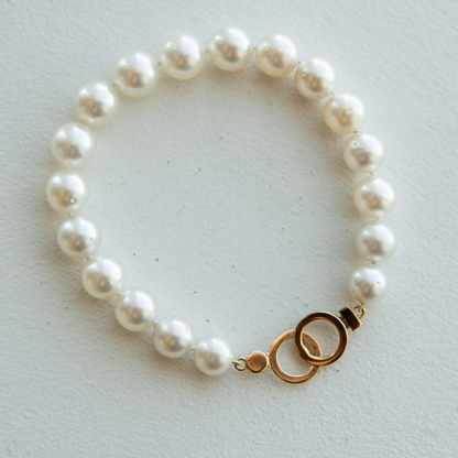 Strand Bracelet Australian South Sea Cygnet Bay Near Round 9-10.5mm B1/B2 18pcs 18ct Yellow Gold Circle Clasp