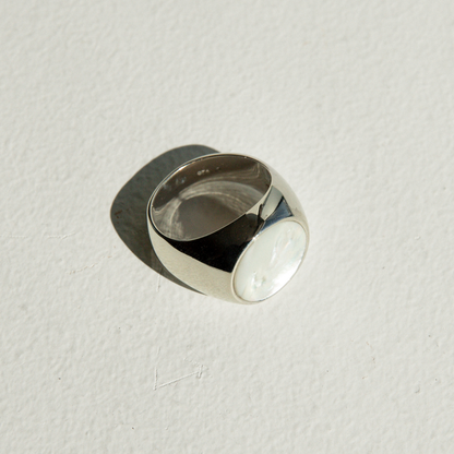Ebb Signet Ring Australian South Sea Cygnet Bay Mother of Pearl