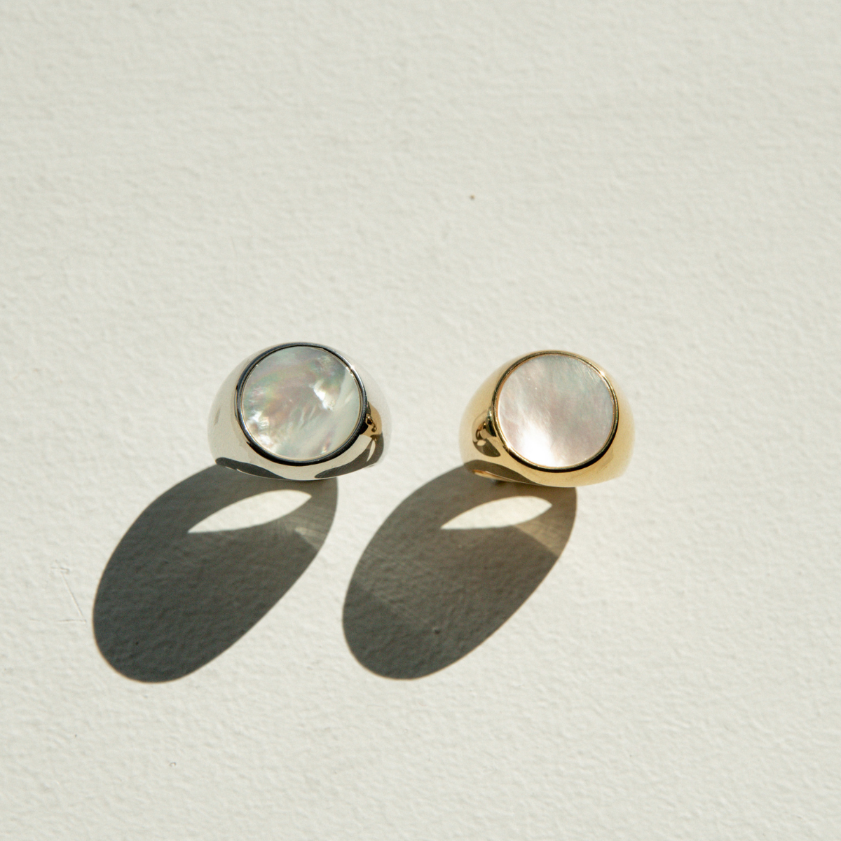 Ebb Signet Ring Australian South Sea Cygnet Bay Mother of Pearl