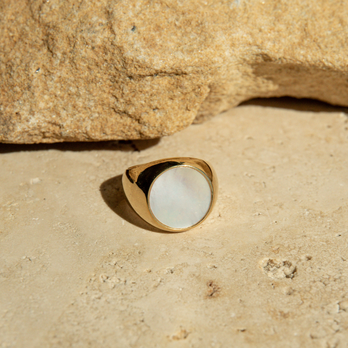 Ebb Signet Ring Australian South Sea Cygnet Bay Mother of Pearl