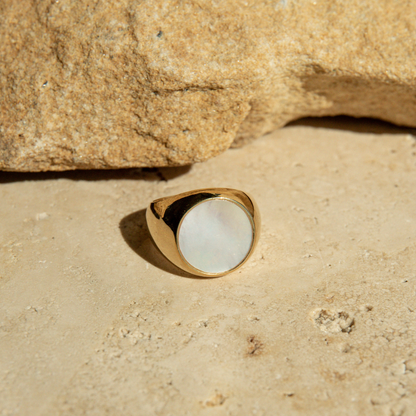 Ebb Signet Ring Australian South Sea Cygnet Bay Mother of Pearl