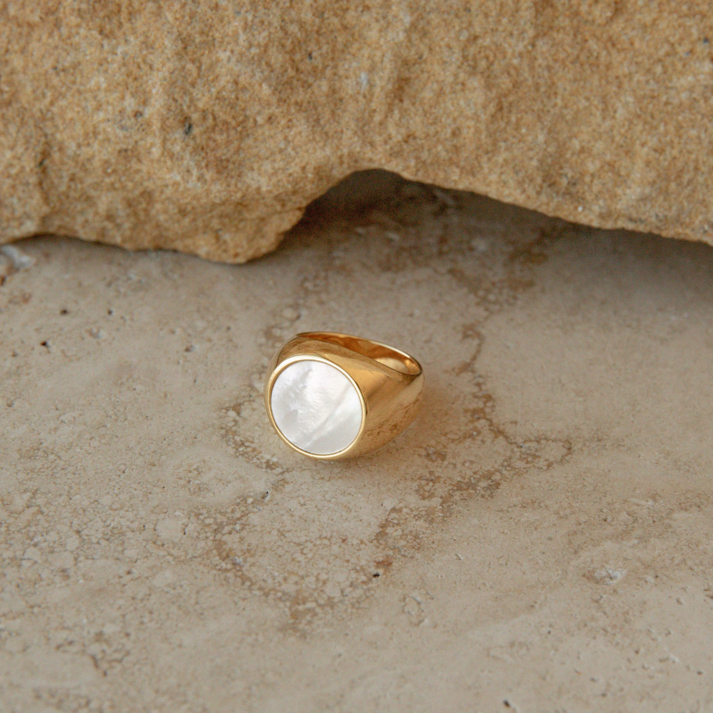 Ebb Signet Ring Australian South Sea Cygnet Bay Mother of Pearl
