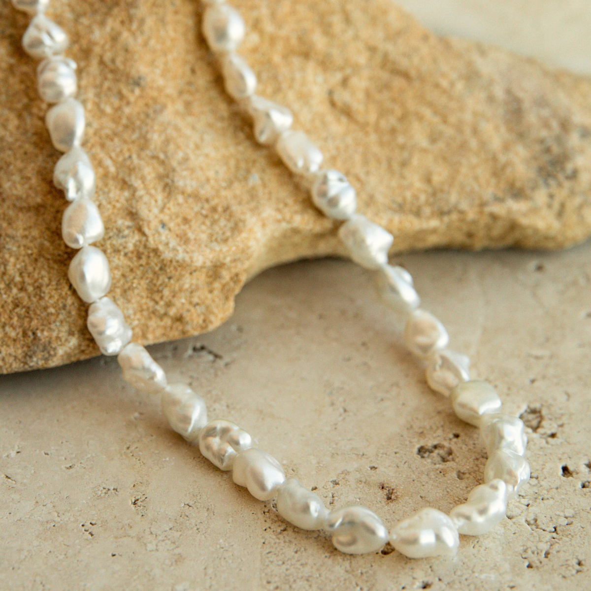 Strand Necklace Australian South Sea Cygnet Bay Keshi 9mm A 35 pcs 45cm 18ct White Gold