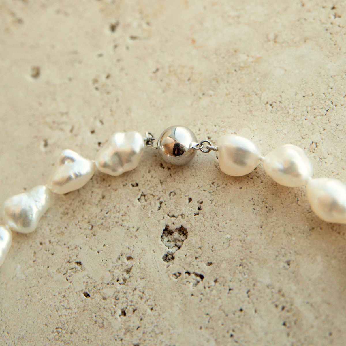 Strand Necklace Australian South Sea Cygnet Bay Keshi 9mm A 35 pcs 45cm 18ct White Gold