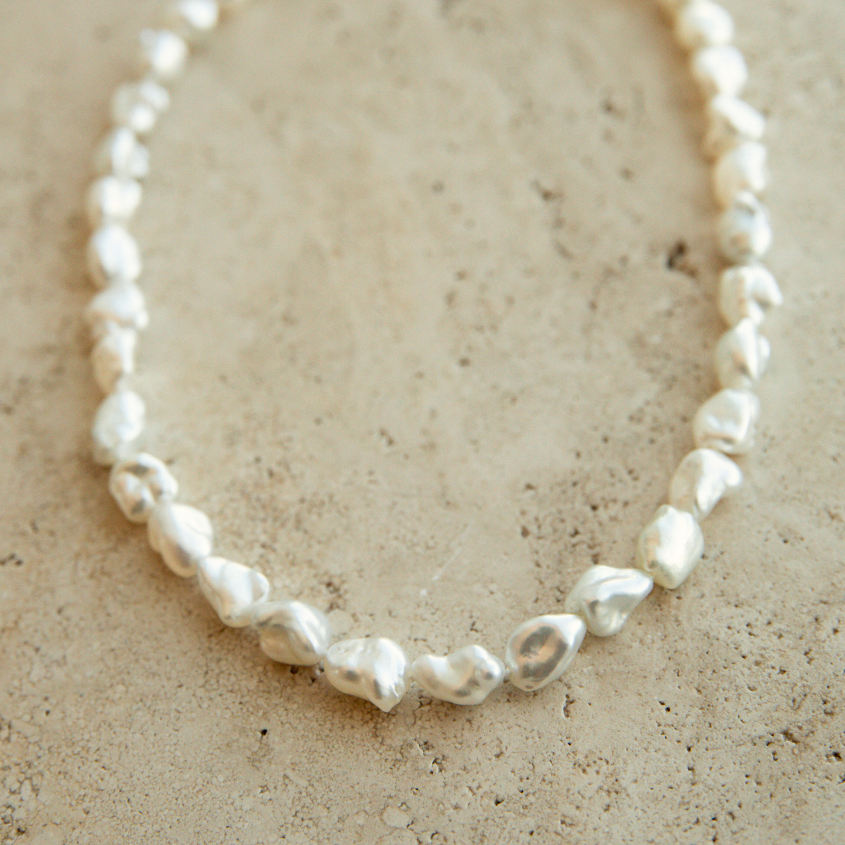 Strand Necklace Australian South Sea Cygnet Bay Keshi 9mm A 35 pcs 45cm 18ct White Gold