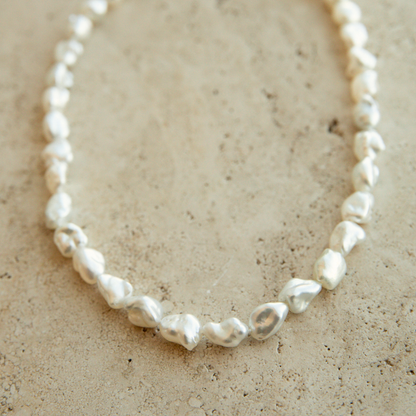 Strand Necklace Australian South Sea Cygnet Bay Keshi 9mm A 35 pcs 45cm 18ct White Gold