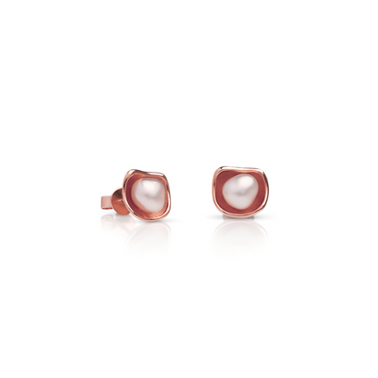 A pair of stunning Kimberley Lily pearl studs, featuring Cygnet Bay grown Australian South Sea pearls set in a unique lily inspired design in rose gold.