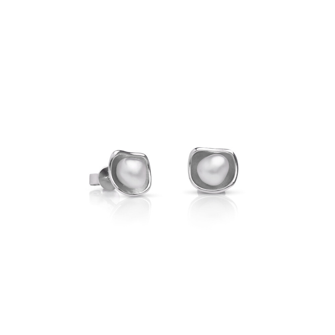 A pair of stunning Kimberley Lily pearl studs, featuring Cygnet Bay grown Australian South Sea pearls set in a unique lily inspired design in white gold.