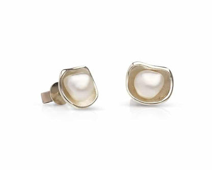 A pair of Kimberley Lily Pearl Studs featuring a Cygnet Bay grown Australian South Sea Keshi pearls set in a white gold.