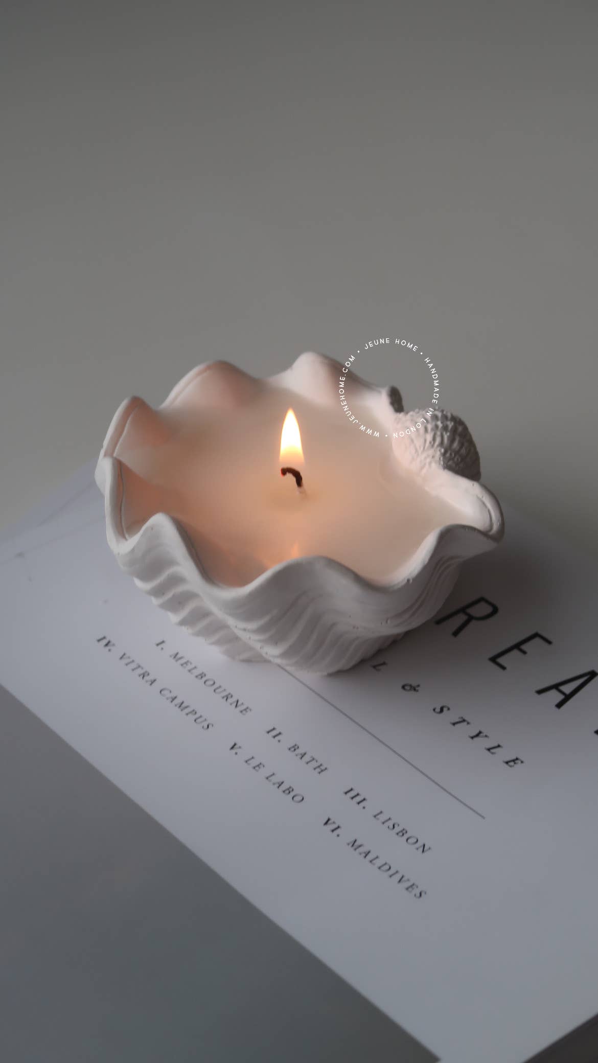 Elevate your ambiance with a Mini Clamshell Candle. Crafted with cruelty-free scents and coconut wax, each candle is meticulously hand-poured to order, ensuring a unique experience for every customer. Each jar is individually hand poured.  

