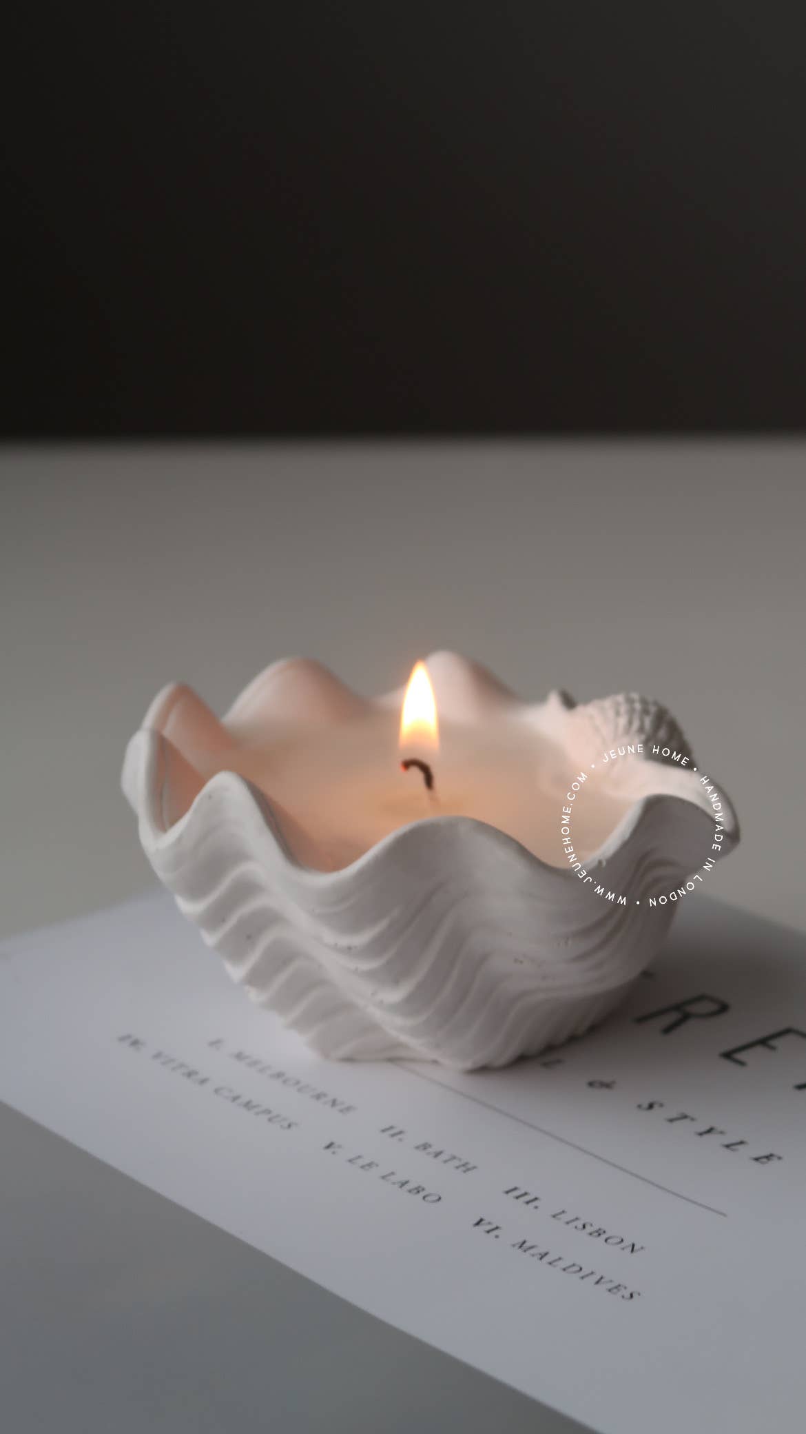 Elevate your ambiance with a Mini Clamshell Candle. Crafted with cruelty-free scents and coconut wax, each candle is meticulously hand-poured to order, ensuring a unique experience for every customer. Each jar is individually hand poured.  

