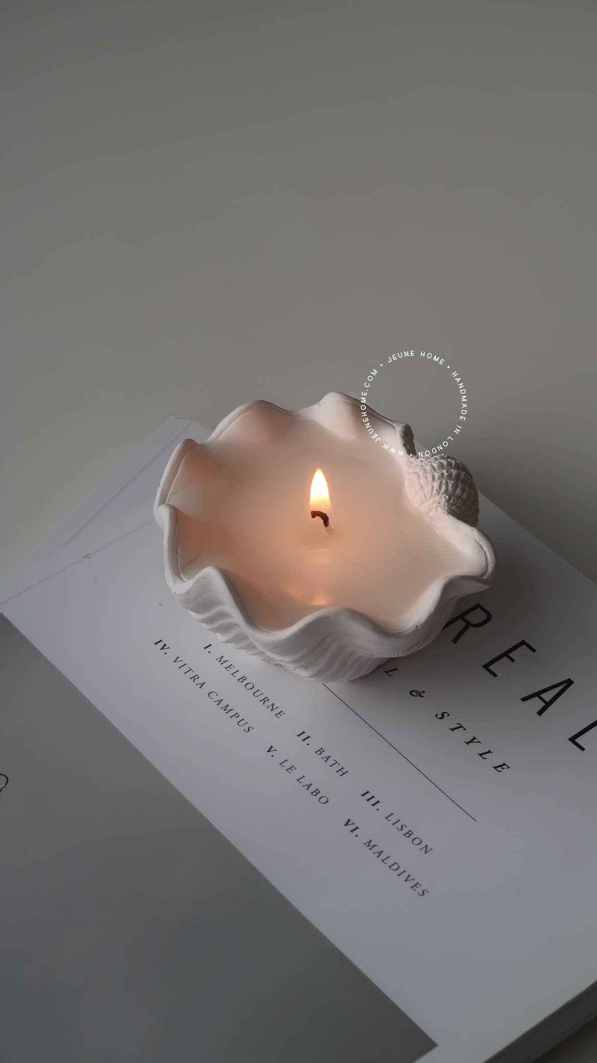 Elevate your ambiance with a Mini Clamshell Candle. Crafted with cruelty-free scents and coconut wax, each candle is meticulously hand-poured to order, ensuring a unique experience for every customer. Each jar is individually hand poured.  


