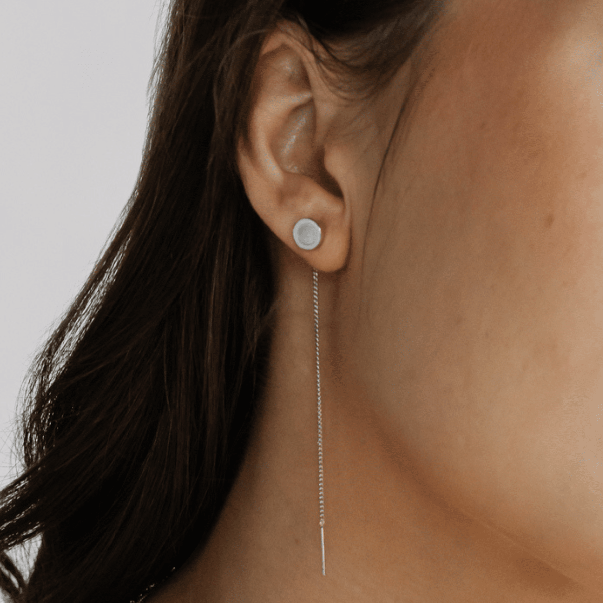 Thread Through Chain Earring Pearl Thread Through Earrings | Shop Pearls of Australia