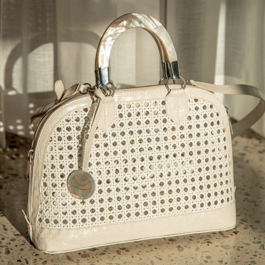 White Leather Alice Bag