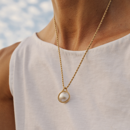 Rope Pendant Australian South Sea Mabe 15mm