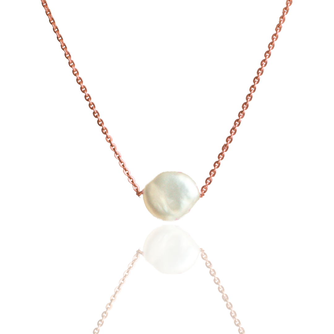 The gorgeous Savanna Pearl Bracelet features a Cygnet Bay (WA) grown Australian South Sea Keshi Pearl set on an adjustable rose gold chain. 