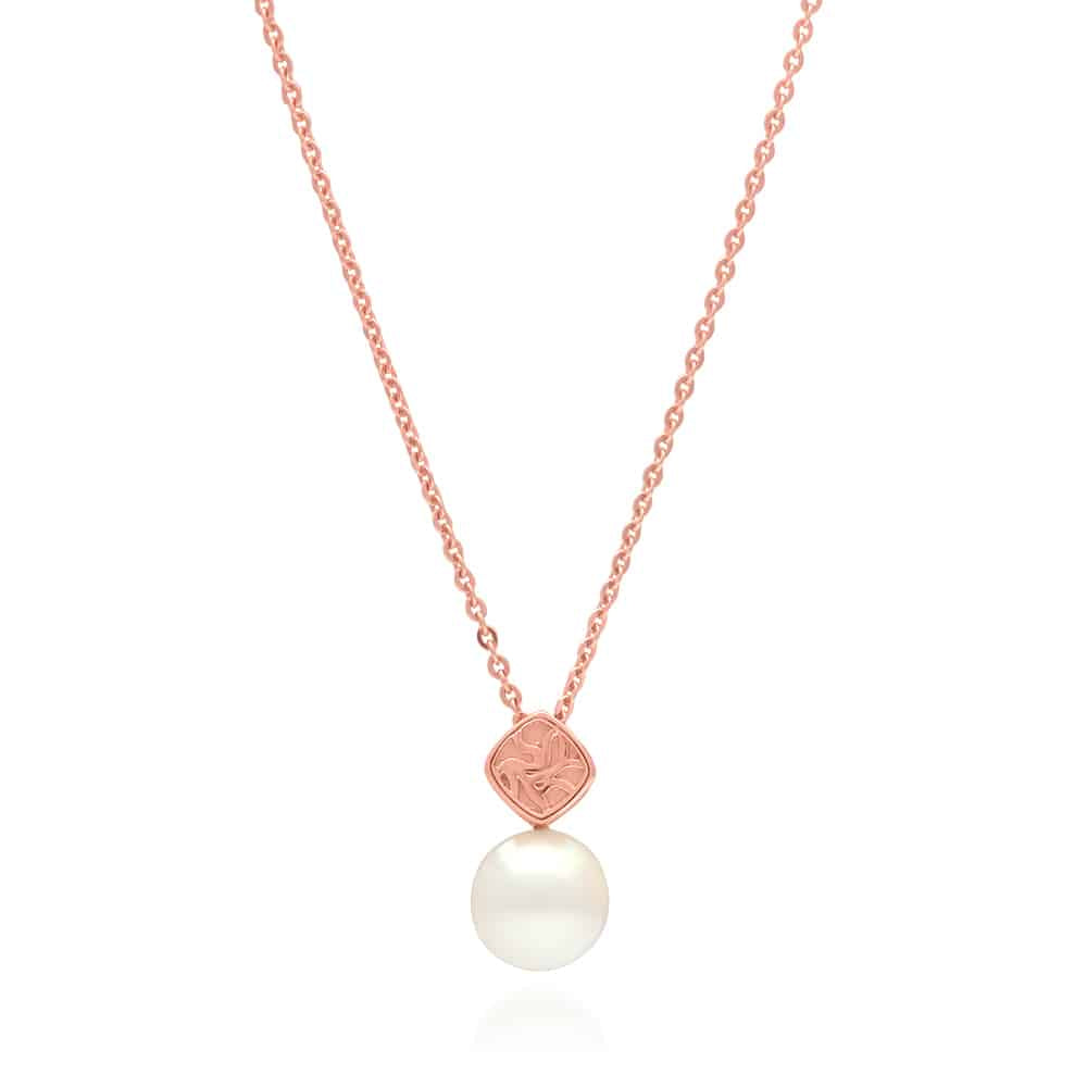 An elegant Seagrass Pearl Pendant featuring a Broken Bay (NSW) grown Australian Akoya pearl set in rose gold.