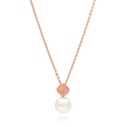 An elegant Seagrass Pearl Pendant featuring a Broken Bay (NSW) grown Australian Akoya pearl set in rose gold.