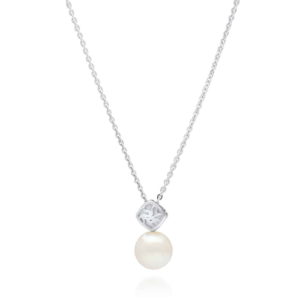 An elegant Seagrass Pearl Pendant featuring a Broken Bay (NSW) grown Australian Akoya pearl set in white gold.