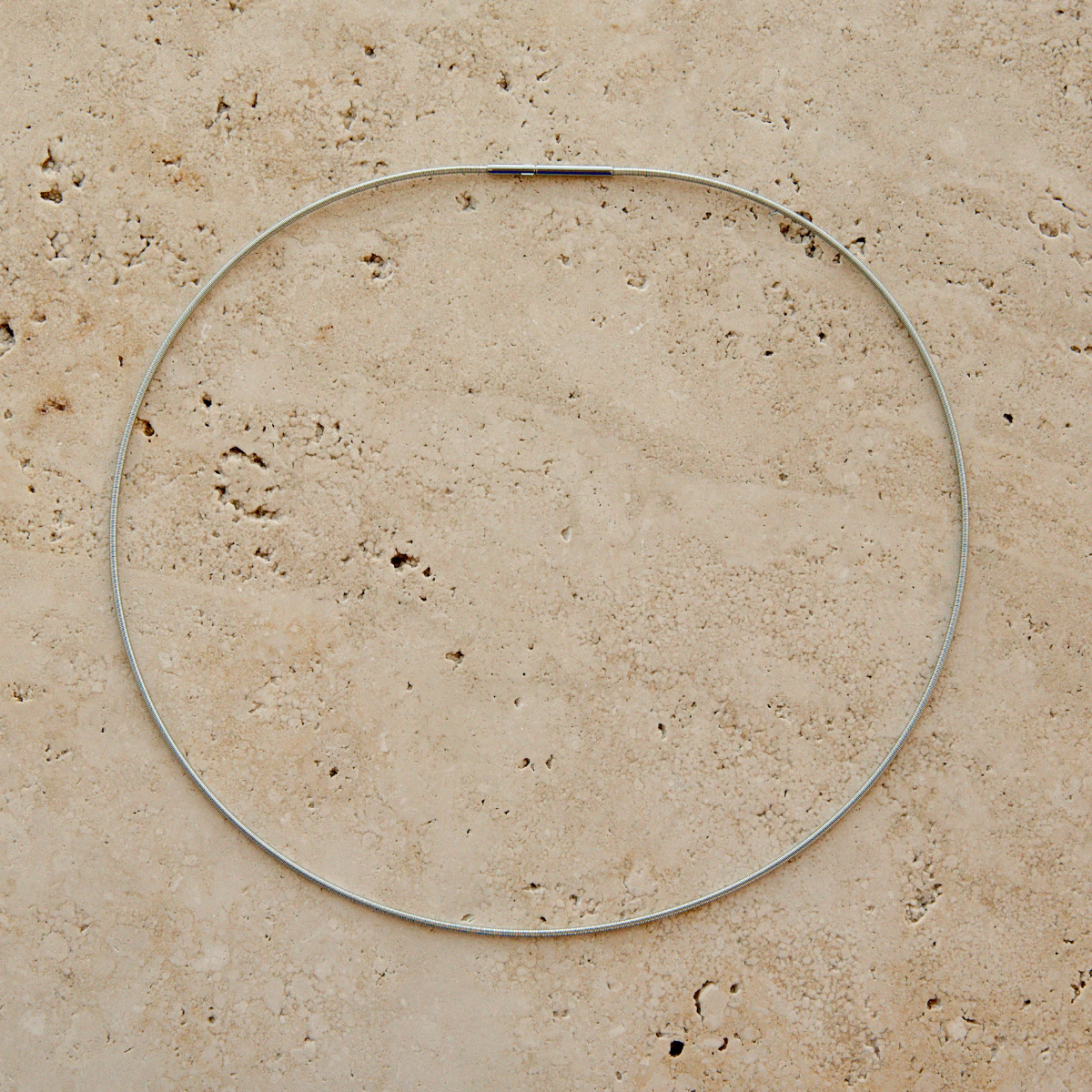Black Spiral Chain 1.4mm 45cm Silver Clasp Stainless Steel