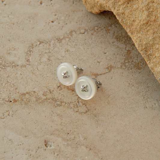Small Button Mother of Pearl Studs