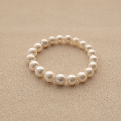 Strand Bracelet Australian South Sea Cygnet Bay Semi Drop 7.5-10.5mm B2 20pc 18cm Elasticated