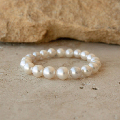 Strand Bracelet Australian South Sea Cygnet Bay Semi Drop 7.5-10.5mm B2 20pc 18cm Elasticated