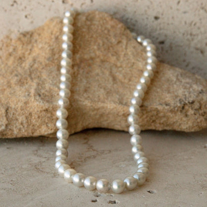 Strand Necklace Australian Akoya Broken Bay 7-7.5mm AA 53pc 43cm 18ct White Gold Ball Clasp