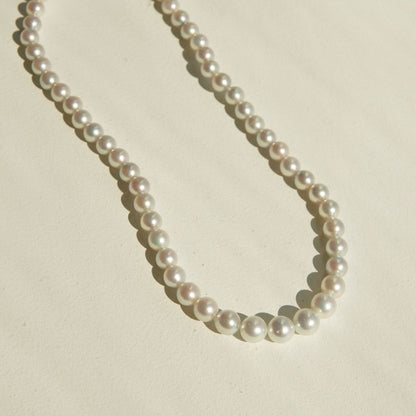 Strand Necklace Australian Akoya Broken Bay 7-8.5mm AAA 55pc 42.5cm 18ct White Gold Ball Clasp