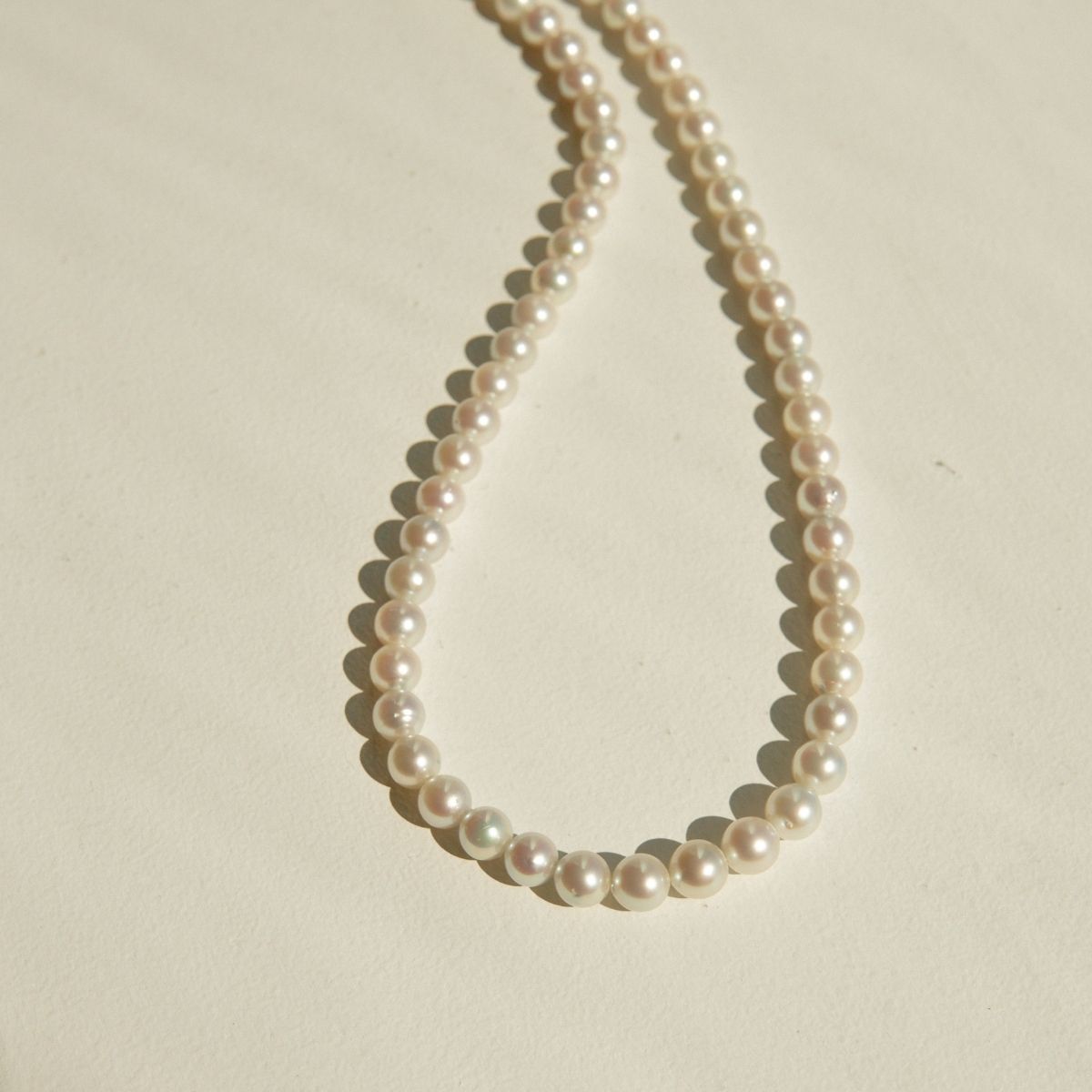 Strand Necklace Australian Akoya Broken Bay 6-7mm AA 67pc 47.5cm 9ct Yellow Gold Ball Clasp