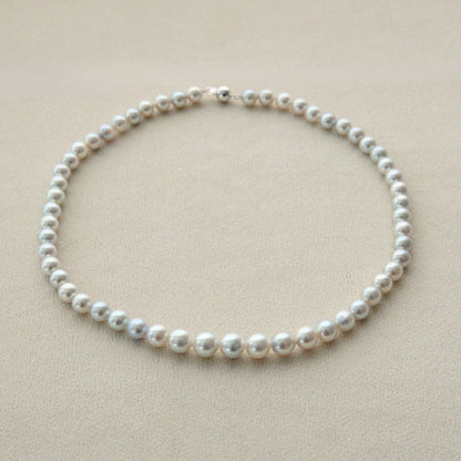 Strand Necklace Australian Akoya Broken Bay 7-8.5mm AAA 55pc 42.5cm 18ct White Gold Ball Clasp