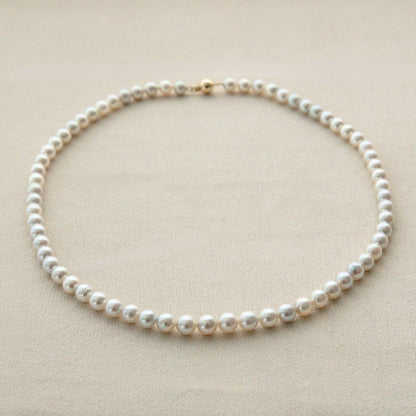 Strand Necklace Australian Akoya Broken Bay 6-7mm AA 67pc 47.5cm 9ct Yellow Gold Ball Clasp