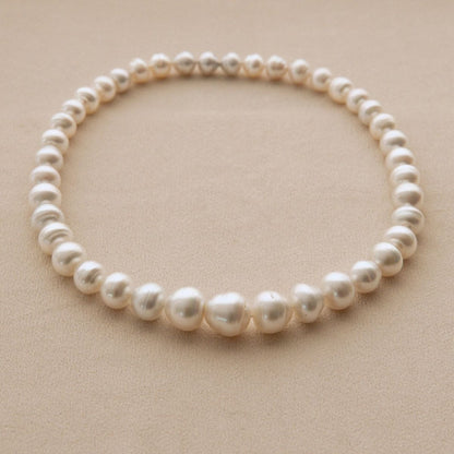 Strand Necklace Australian South Sea Cygnet Bay Circle 9.5-15mm A2/B2 41pc 46cm Stainless Steel