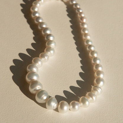 Strand Necklace Australian South Sea Cygnet Bay Circle 9.5-15mm A2/B2 41pc 46cm Stainless Steel