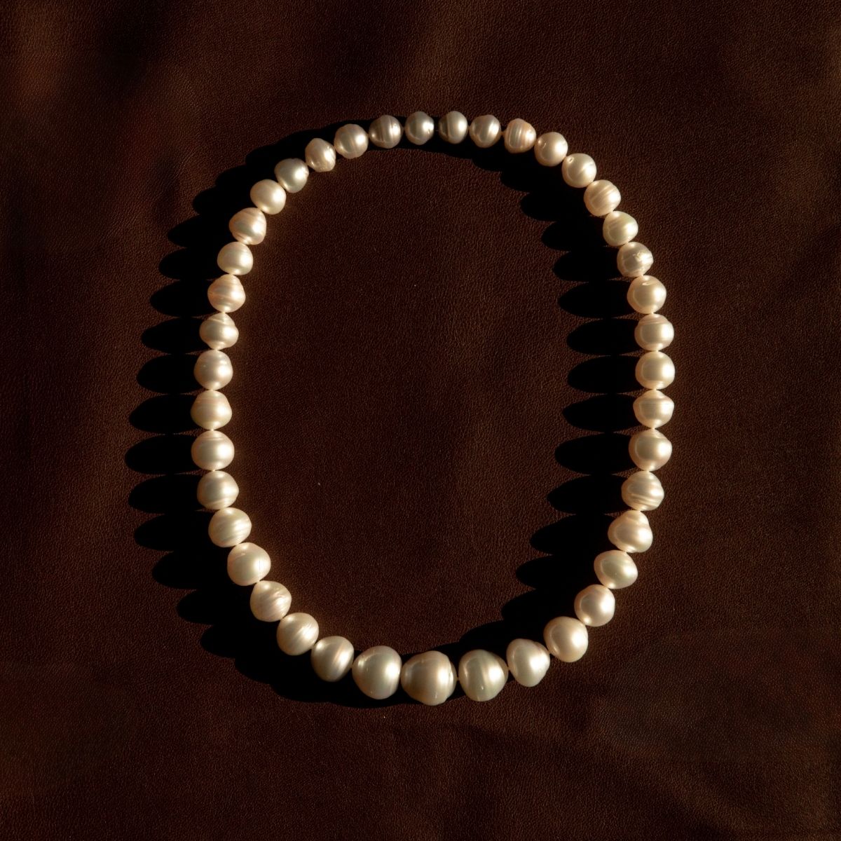 Strand Necklace Australian South Sea Cygnet Bay Circle 9.5-15mm A2/B2 41pc 46cm Stainless Steel