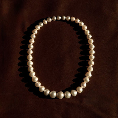 Strand Necklace Australian South Sea Cygnet Bay Circle 9.5-15mm A2/B2 41pc 46cm Stainless Steel