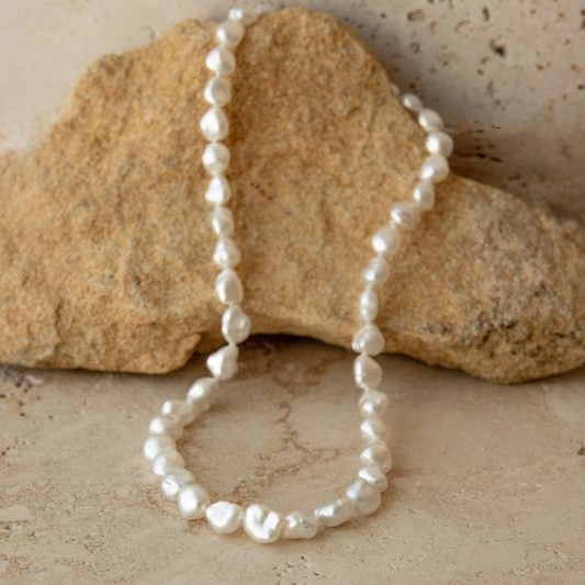 Strand Necklace Australian South Sea Cygnet Bay Keshi 8mm A 18ct White Gold 43pc 43cm