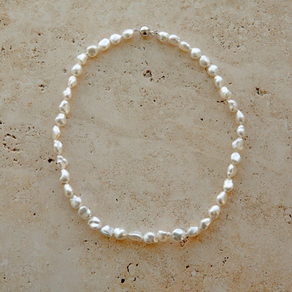 Strand Necklace Australian South Sea Cygnet Bay Keshi 8mm A 18ct White Gold 43pc 43cm