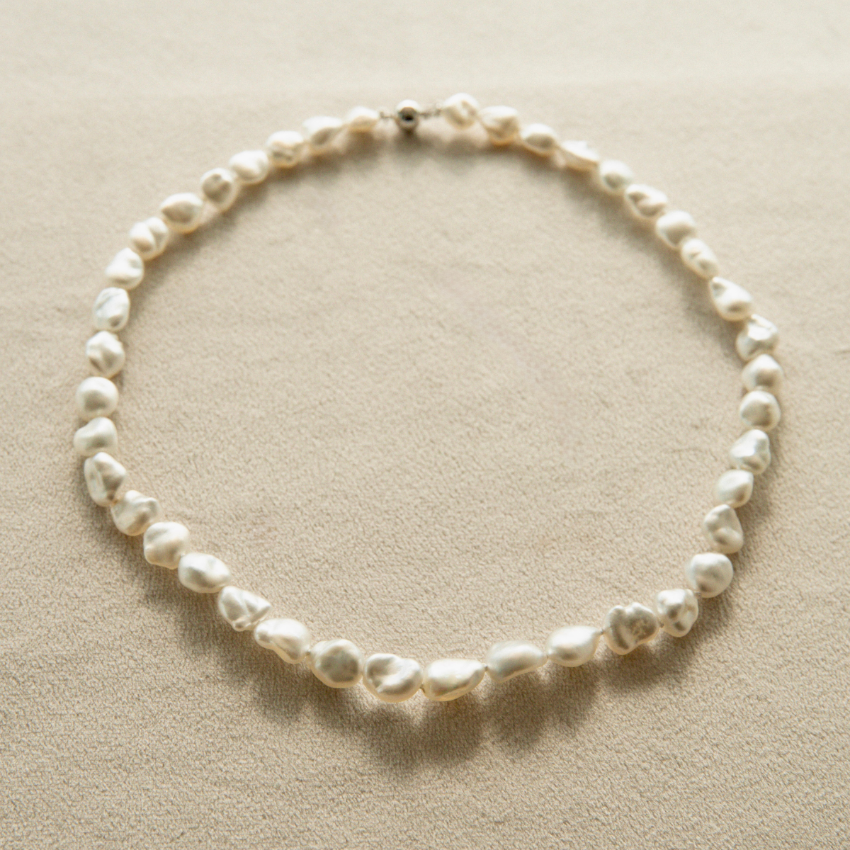 Strand Necklace Australian South Sea Cygnet Bay Keshi 8mm A 41pc 40cm 18ct White Gold