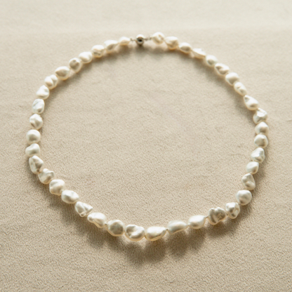 Strand Necklace Australian South Sea Cygnet Bay Keshi 8mm A 41pc 40cm 18ct White Gold