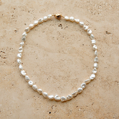 Strand Necklace Australian South Sea Cygnet Bay Keshi 7.5-8mm A 41pc 40cm 18ct Yellow Gold